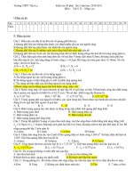 Kiểm tra 45 phút lần 3 năm học 2010-2011 Môn : Vật lí 12 pps