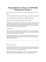 Hướng dẫn SQL & XQuery cho IBM DB2, Phần phụ lục: Phụ lục A pptx