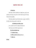 Giáo án Công nghệ lớp 7 : Tên bài dạy : KIỂM TRA 45/ docx