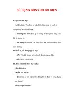 Giáo án Công nghệ lớp 9 : Tên bài dạy : SỬ DỤNG ĐỒNG HỒ ĐO ĐIỆN ppsx