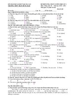 ĐỀ KIỂM TRA CHẤT LƯỢNG HỌC KỲ I Môn: Tiếng Anh 10 Năm học 2010 – 2011 pps