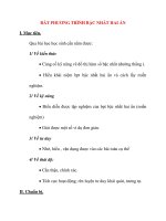 Giáo án Đại Số lớp 10: BẤT PHƯƠNG TRÌNH BẬC NHẤT HAI ẨN pdf