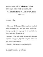 Hình học lớp 9 - Tiết 60: HÌNH NÓN - HÌNH NÓN CỤT - DIỆN TÍCH XUNG QUANH VÀ THỂ TÍCH CẦU CỦA HÌNH NÓN, HÌNH NÓN CỤT docx