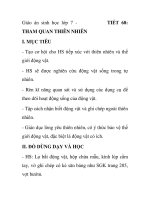 Giáo án sinh học lớp 7- THAM QUAN THIÊN NHIÊN potx