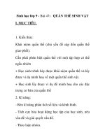 Sinh học lớp 9 - Bài 47: QUẦN THỂ SINH VẬT potx