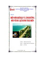 Biến đổi khí hậu và ảnh hưởng đối với du lịch sinh thái biển