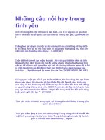 Những câu nói hay trong tình yêu pptx