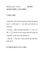 Hình học lớp 9 - Tiết 51: ĐỘ DÀI ĐƯỜNG TRÒN , CUNG TRÒN doc