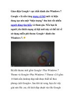 Giao diện Google+ cực chất dành cho Windows 7 ppsx