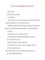 Giáo án Địa Lý lớp 10: ĐỊA LÍ NGÀNH THÔNG TIN LIÊN LẠC pps