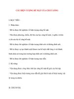 Giáo án Vật Lý lớp 10: CÁC HIỆN TƯỢNG BỀ MẶT CỦA CHẤT LỎNG docx