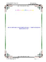 ĐỒ ÁN MÔN HỌC CƠ SỞ THIẾT KẾ MÁY : 