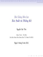 Bài giảng xác suất thống kê ( Nguyễn Văn Thìn ) - Chương 4 pdf