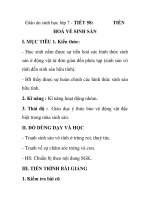 Giáo án sinh học lớp 7 - TIẾT 58: HOÁ VỀ SINH SẢN doc