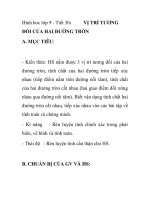 Hình hoc lớp 9 - Tiết 30: VỊ TRÍ TƯƠNG ĐỐI CỦA HAI ĐƯỜNG TRÒN pptx