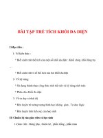 Giáo án Toán 12 ban cơ bản : Tên bài dạy : BÀI TẬP THỂ TÍCH KHỐI ĐA DIỆN pptx