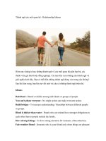 Thành ngữ các mối quan hệ - Relationship Idioms doc