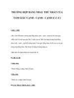 TRƯỜNG HỢP BẰNG NHAU THỨ NHẤT CỦA TAM GIÁC CẠNH - CẠNH - CẠNH (C.C.C) ppsx