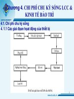 Chương 4. CHI PHÍ CHU KỲ SỐNG LCC & KINH TẾ BẢO TRÌ pdf