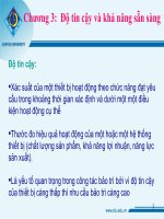 Chương 3: Độ tin cậy và khả năng sẵn sàng ppt