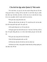 Câu hỏi ôn tập môn Quản lý Nhà nước