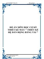 ĐỒ ÁN MÔN HỌC CƠ SỞ THIẾT KẾ MÁY 