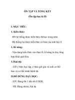 ÔN TẬP VÀ TỔNG KẾT (Ôn tập học kì II) docx