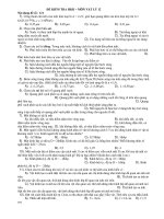 ĐỀ KIỂM TRA HKII – MÔN VẬT LÝ 12 Nội dung đề số : 121 ppsx