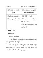 Tiết 51: Kiến thức cũ có liên quan - Cấu hình e nguyên tử docx
