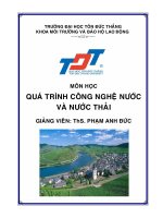 BÀI GIẢNG: QUÁ TRÌNH CÔNG NGHỆ NƯỚC VÀ NƯỚC THẢI pot