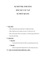 SỰ HẤP THỤ ÁNH SÁNG MÀU SẮC CÁC VẬT SỰ PHÁT QUANG ppsx