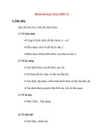 Giáo án Đại Số lớp 10: HÀM SỐ BẬC HAI (TIẾT 2) doc