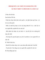 Giáo án Địa Lý lớp 10: SINH QUYỂN ,CÁC NHÂN TỐ ẢNH HƯỞNG TỚI SỰ PHÁT TRIỂN VÀ PHÂN BỐ CỦA SINH VẬT pdf