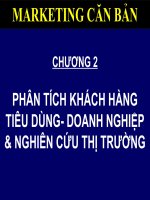 PHÂN TÍCH KHÁCH HÀNG TIÊU DÙNG- DOANH NGHIỆP & NGHIÊN CỨU THỊ TRƯỜNG - Chương 2 doc