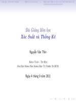 Bài giảng xác suất thống kê ( Nguyễn Văn Thìn ) - Chương 3 pps