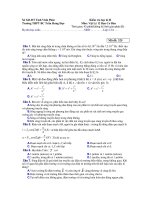 Kiểm tra học kì II Môn: Vật Lý 12 Ban Cơ Bản - Trường THPT BC Trần Hưng Đạo - Mã đề: 325 pps