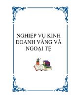 NGHIỆP VỤ KINH DOANH VÀNG VÀ NGOẠI TỆ pps