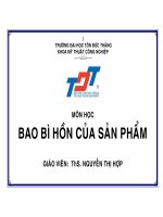 THIẾT KẾ BAO BÌ - HỒN CỦA SẢN PHẨM ppsx