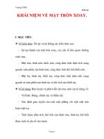 Giáo án Toán 12 ban cơ bản : Tên bài dạy : KHÁI NIỆM VỀ MẶT TRÒN XOAY. docx