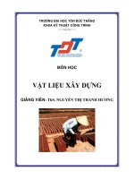 BÀI GIẢNG: VẬT LIỆU XÂY DỰNG pptx