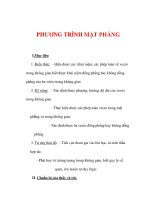 Giáo án Toán 12 ban cơ bản : Tên bài dạy : PHƯƠNG TRÌNH MẶT PHẲNG doc