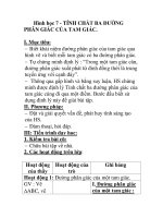 Hình học 7 - TÍNH CHẤT BA ĐƯỜNG PHÂN GIÁC CỦA TAM GIÁC ppsx