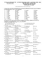 Đề thi học sinh giỏi lớp 9 môn tiếng anh - 3 ppt