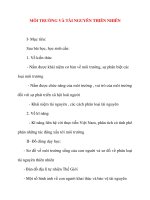 Giáo án Địa Lý lớp 10: MÔI TRƯỜNG VÀ TÀI NGUYÊN THIÊN NHIÊN ppt