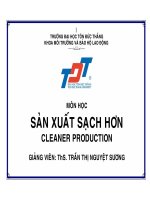 BÀI GIẢNG: SẢN XUẤT SẠCH HƠN ppt