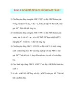 Giáo án Hình Học lớp 10: DẠNG 2: LĂNG TRỤ ĐỨNG CÓ GÓC GIỮA ĐT VÀ MP pps