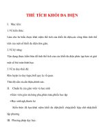 Giáo án HÌnh học 12 ban tự nhiên : Tên bài dạy : THỂ TÍCH KHỐI ĐA DIỆN doc