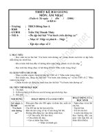 THIẾT KẾ BÀI GIẢNG MÔN: ÂM NHẠC LỚP 6 - TIẾT 6 doc