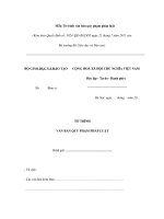 Mẫu Tờ trình văn bản quy phạm pháp luật pot