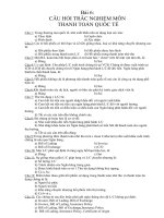 trắc nghiệm thanh toán quốc tế hay